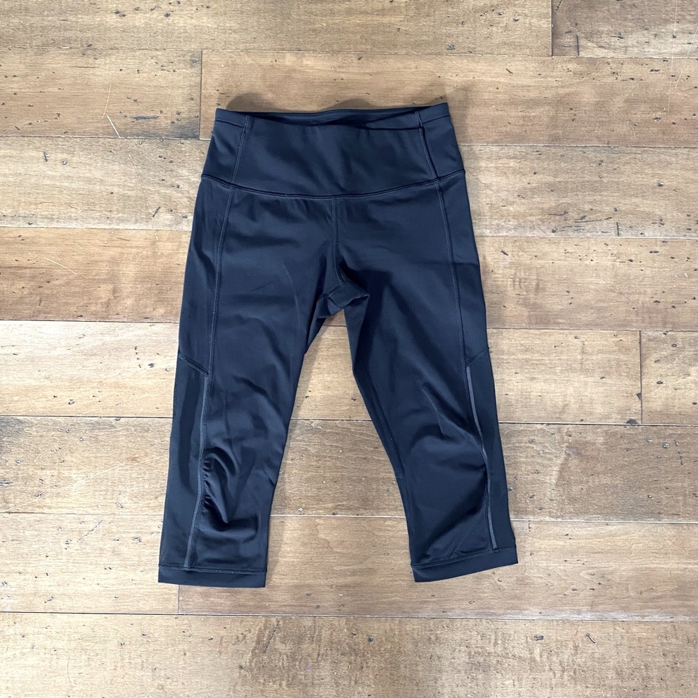 Lululemon Leggings | Lululemon Mesh Cropped Leggings | Color: Black | Size: 6